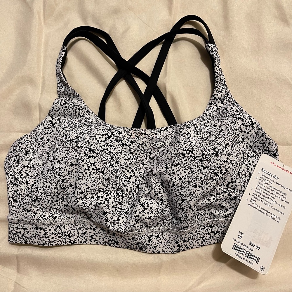 NWT Lululemon Energy Bra- Size 10